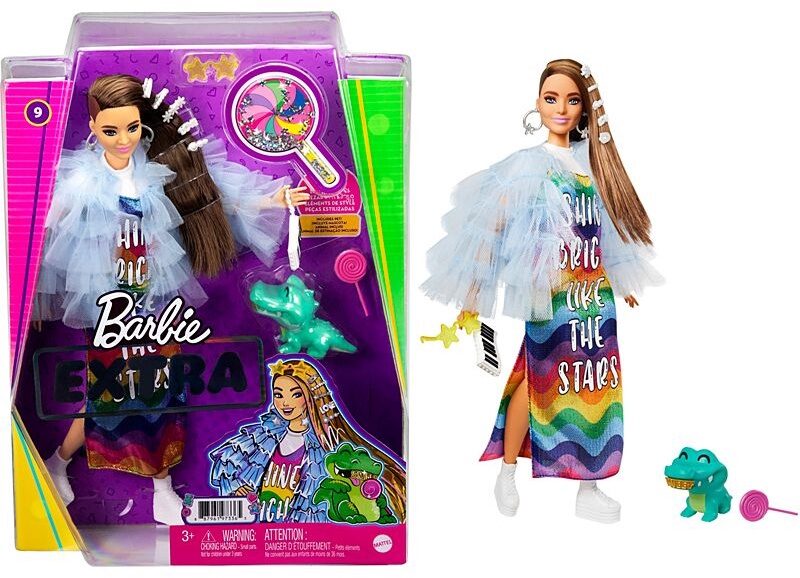 Barbie® Extra lelle ar krokodili, GYJ78