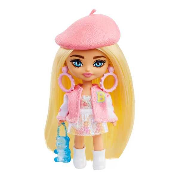 Barbie® Extra Mini Minis™ lelle ar rozā jaku un bereti, 13 cm, HLN48