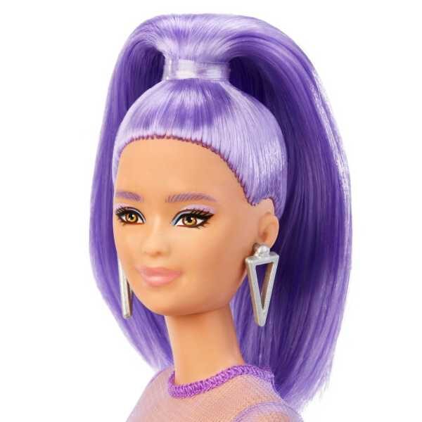 Barbie® Fashionistas lelle - ar violetu monohroma kleitu, 1 gab., HBV12