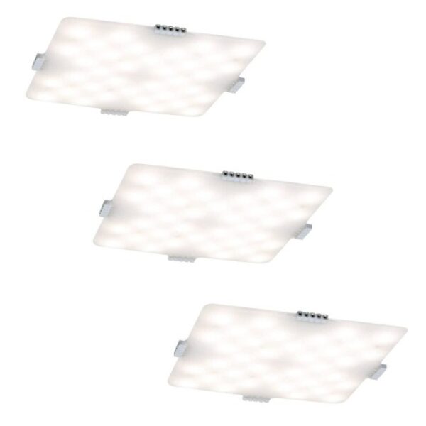 PAULMANN FUNCTION MaxLED Softpad mēbeļu, uz virsmas montējamais taisnstūrveida gaismekļu komplekts 3 x 3,3 W ar sensoru, silti balts